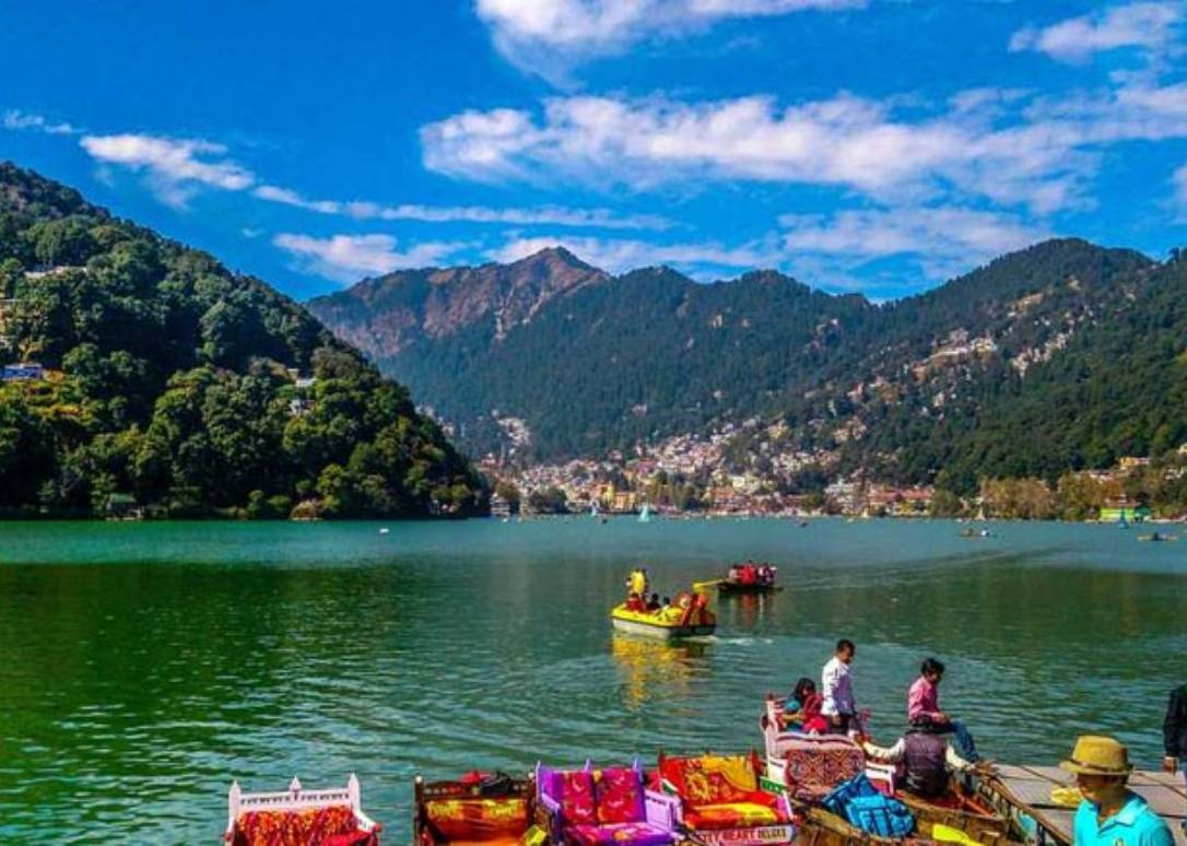 Boating on lake